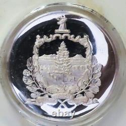 5 Sterling Silver Rounds From 1976 Frankln Mint State Medals Set