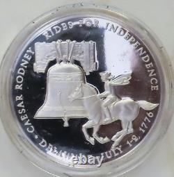 5 Sterling Silver Rounds From 1976 Frankln Mint State Medals Set