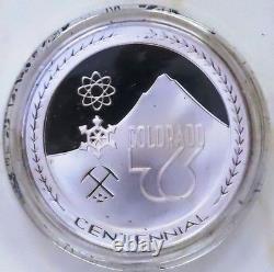 5 Sterling Silver Rounds From 1976 Frankln Mint State Medals Set