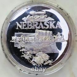 5 Sterling Silver Rounds From 1976 Frankln Mint State Medals Set