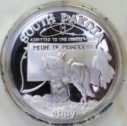 5 Sterling Silver Rounds From 1976 Frankln Mint State Medals Set