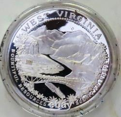 5 Sterling Silver Rounds From 1976 Frankln Mint State Medals Set