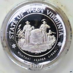 5 Sterling Silver Rounds From 1976 Frankln Mint State Medals Set