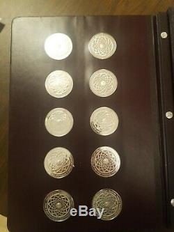 60 Franklin Mint Michelangelo Sterling silver coins from Sistine Chapel Ceiling