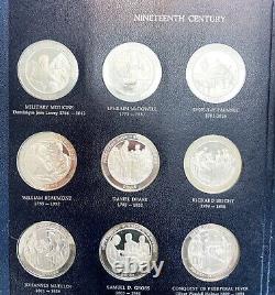 60 Medallic History Of Medicine Sterling Silver Proof Coins Excellent Condition