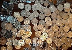 60- Silver Coin Lot Roosevelt 10c Washington Quarters Franklin JFK Half Dollars