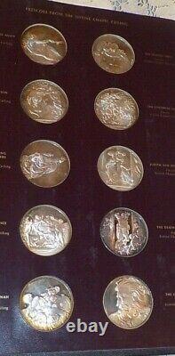 60 Sterling Silver Medals Coins The Genius Of Michelangelo Franklin Mint w Album