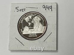 6.5 oz Franklin Mint. 999 Silver Coins 1/2 Ounce Each = 3 Ounces Of Silver