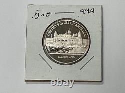 6.5 oz Franklin Mint. 999 Silver Coins 1/2 Ounce Each = 3 Ounces Of Silver