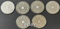 (6). 925 Sterling Silver The Genius of Michelangelo Franklin Mint Art Rounds