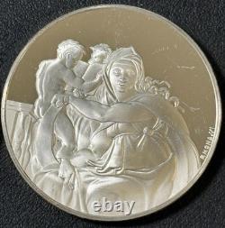 (6). 925 Sterling Silver The Genius of Michelangelo Franklin Mint Art Rounds