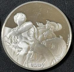 (6). 925 Sterling Silver The Genius of Michelangelo Franklin Mint Art Rounds