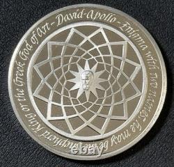 (6). 925 Sterling Silver The Genius of Michelangelo Franklin Mint Art Rounds
