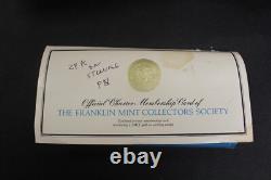 7 Franklin Mint Collectors Society Charter Member Cards Gold Plated. 925 Silver