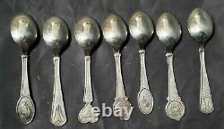 7 Franklin Mint Sterling Silver Love Spoons