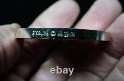 80 gram Franklin Mint HORSES Lane Lunger 925 Sterling Silver art bar round C1917