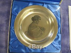8 STERLING SILVER MOTHERS DAY PLATE 1972 FRANKLIN MINT ITEM 480 Not scrap
