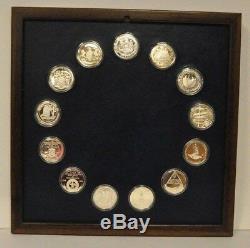 925 Franklin Mint Official Bicentennial Medals Of The Thirteen Original States