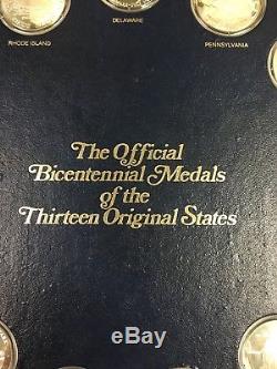 925 Franklin Mint Official Bicentennial Medals Of The Thirteen Original States
