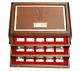 925 Silver Franklin Mint 75 Piece Racing Cars Ingot Set Withmahogany Collector Box