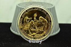 925 Silver Franklin Mint Art Round History Of Mankind Agriculture Improves