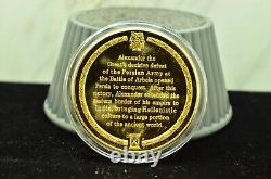 925 Silver Franklin Mint Art Round History Of Mankind Alexander The Great