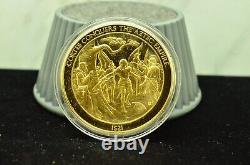 925 Silver Franklin Mint Art Round History Of Mankind Cortes Conquers Aztec