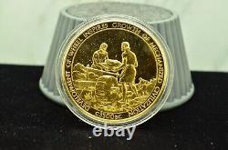 925 Silver Franklin Mint Art Round History Of Mankind Development of Wheel