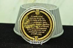 925 Silver Franklin Mint Art Round History Of Mankind Egyptians Build Nation