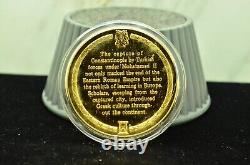 925 Silver Franklin Mint Art Round History Of Mankind Fall Of Constantinople