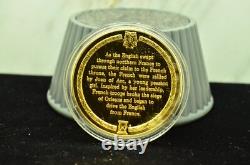 925 Silver Franklin Mint Art Round History Of Mankind Joan of Arc Rallies French 925 Silver Franklin Mint Art Round History Of Mankind Joan of Arc Rallies French