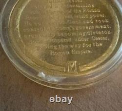 925 Silver Franklin Mint Art Round History Of Mankind Julius Caesar Prepares
