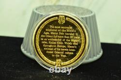 925 Silver Franklin Mint Art Round History Of Mankind Marco Polo Journey China