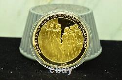 925 Silver Franklin Mint Art Round History Of Mankind Martin Luther Reformation