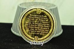 925 Silver Franklin Mint Art Round History Of Mankind Mongols Invade Europe