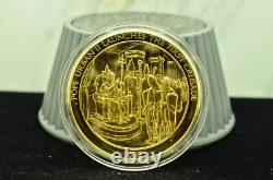 925 Silver Franklin Mint Art Round History Of Mankind Pope Urban II 1st Crusade