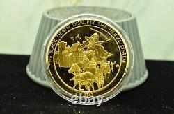 925 Silver Franklin Mint Art Round History Of Mankind The Black Death