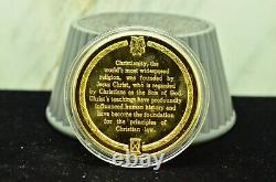 925 Silver Franklin Mint Art Round History Of Mankind The Ministry Of Jesus