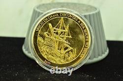 925 Silver Franklin Mint Art Round History Of Mankind Vasco Da Gama Sea Route
