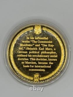 925 Silver Franklin Mint Art Round Karl Marx Foundation For Modern Communism