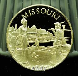 925 Silver Franklin Mint Art Round State of Missouri