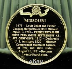 925 Silver Franklin Mint Art Round State of Missouri