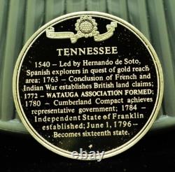 925 Silver Franklin Mint Art Round State of Tennessee
