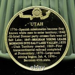925 Silver Franklin Mint Art Round State of Utah