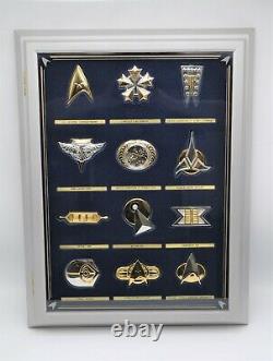 925 Silver Official Star Trek Insignia Badges Set 12 Pieces 1992 Franklin Mint