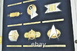 925 Silver Official Star Trek Insignia Badges Set 12 Pieces 1992 Franklin Mint