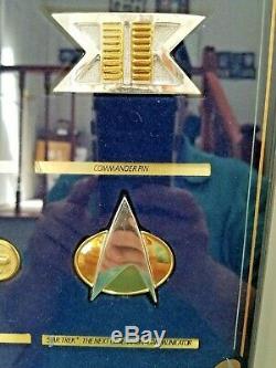 925 Silver Official Star Trek Insignia Badges Set 12 Pieces 1992 Franklin Mint