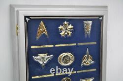 925 Silver Official Star Trek Insignia Badges Set 12 Pieces 1992 Franklin Mint