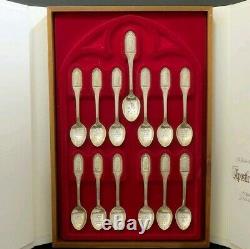 925 Sterling Silver Apostle Spoons Limited Edition Set 13 Spoons Franklin Mint