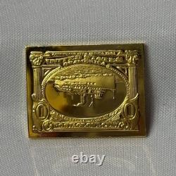 925 Sterling Silver Gold Plate Franklin Mint Stamps Boats And Train 44.11G